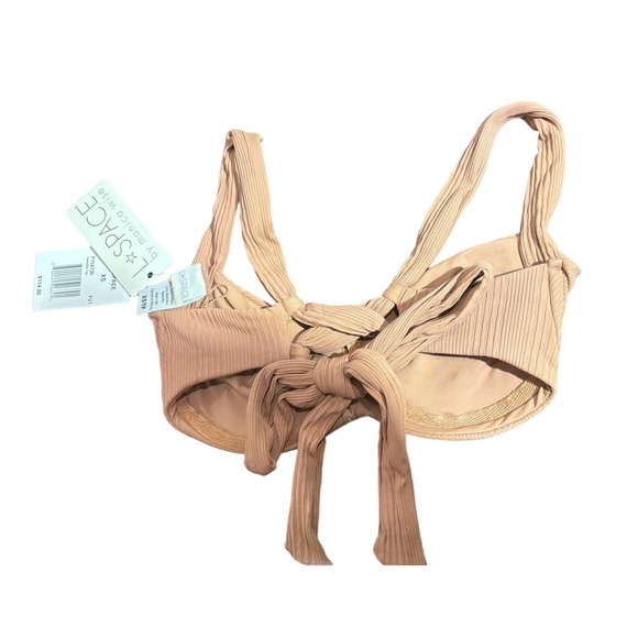 L*Space NWT Pointelle Rib Camellia Bikini Top Size XS Chestnut - Picture 2 of 2